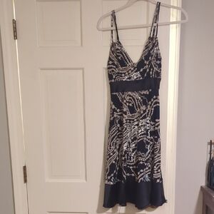 Express Black and Gold Midi Dress